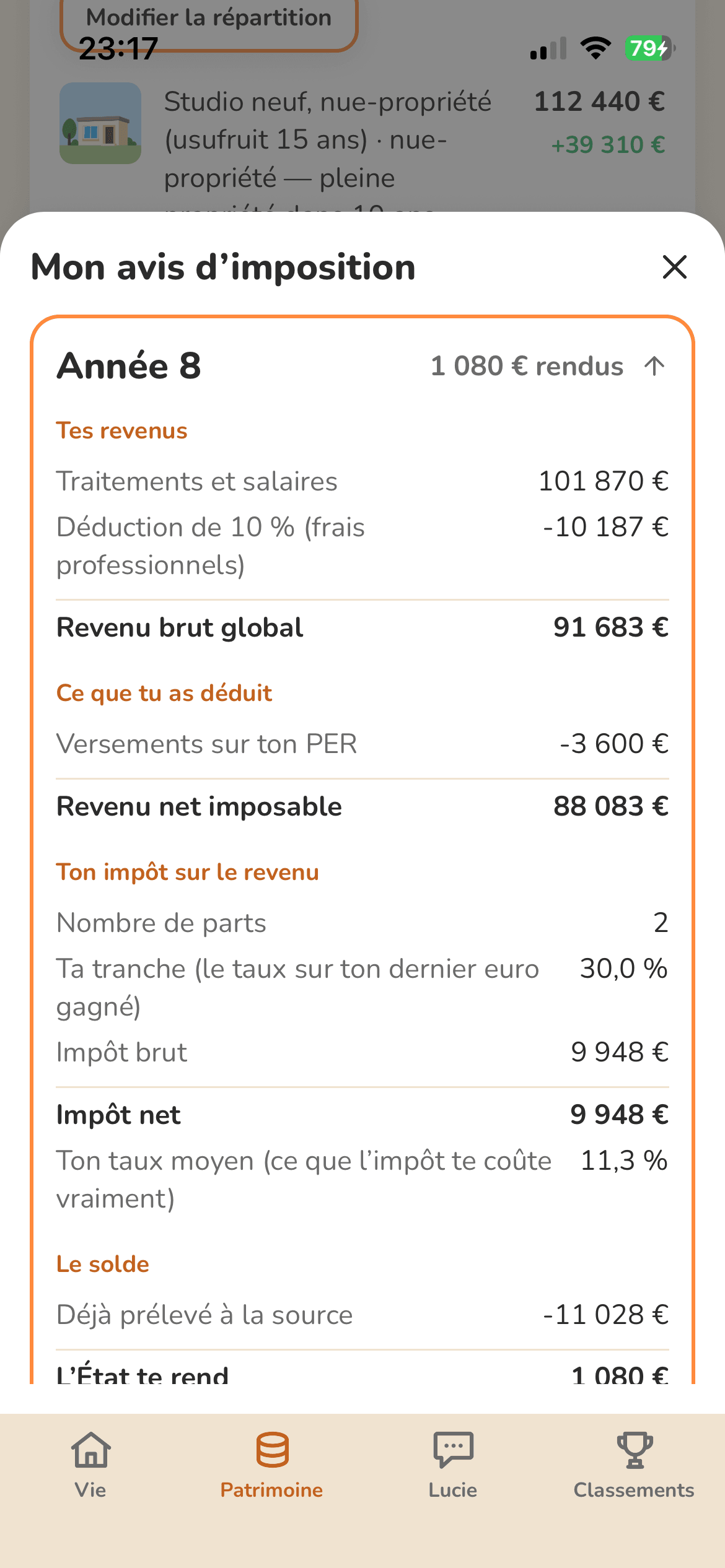 L’avis d’imposition détaillé : revenus, déductions, tranche, taux moyen