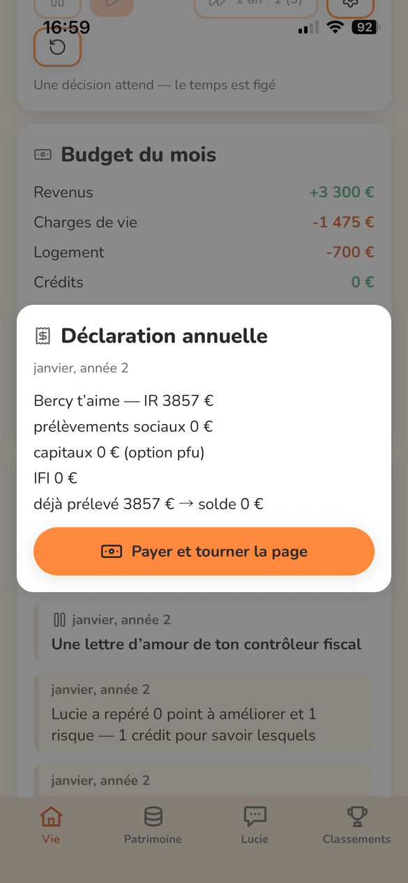 Une carte : le temps est figé